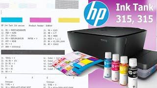 Printer HP Ink tank 315 415 sejenisnya Nozzle Check HP ink tank Cek Warna Manual dengan tombol