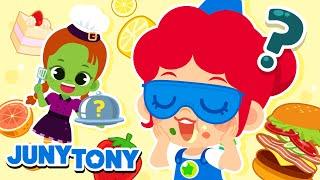 What Does It Taste Like?  Guessing the Ingredients  The Taste Song  Food Song for Kids  JunyTony