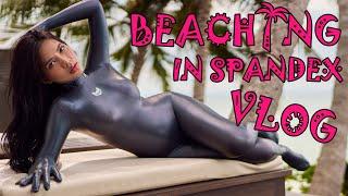 Island Travel Vlog with Beautiful Swimsuit and Catsuit Model