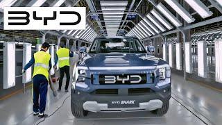 BYD SHARK Production in China at BYDs World Class Factory