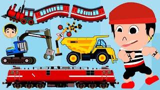 Excavator Capit Container Garbage Truck High Speed Train Ranting Pohon Penghalang Perlintasan