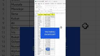 Excel’de Yaş Hesaplama #shorts