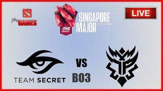 GAME 1 TEAM SECRET vs THUNDER PREDATOR English Cast BO3 - Singapore Major 2021  LIVE NO DELAY
