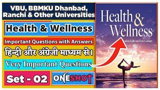 HEALTH AND WELLNESS MODEL SET 2  VBU Healtha and wellness important question  vac paper
