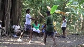 Training with students of Professor Avril  Haitian Machete Fencing January 2012