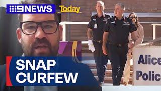 Snap curfew declared in Alice Springs after violent crime wave  9 News Australia