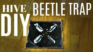 How to Make a CD Case Hive Beetle Trap -- Bee Vlog #23 2018