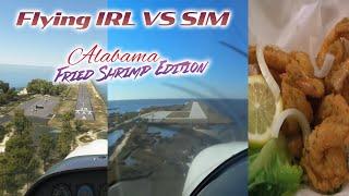 Real VS Sim  Landing at Dauphin Island AL