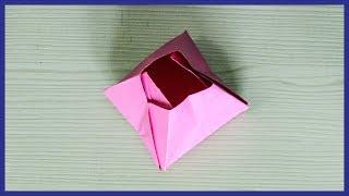 How To Make A Paper Pyramid Box - Origami Pyramid Box - Paper Activity