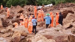 Police dogs Maya and Dona at the Idukki landslide site