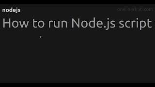 How to run Node.js script