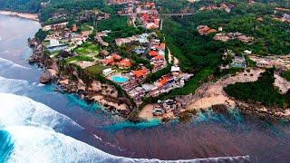  Suluban Uluwatu Beach  Bali  Indonesia 4K Ultra HD video from drone and land