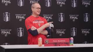 Paul Maurice Panthers Pregame - Stanley Cup FInal G4 Florida @ Vegas Golden Knights