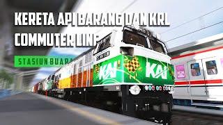 Kereta Barang Kontainer  dan KRL Commuter Line JR 203 - Trainz Railroad Simulator Indonesia HD