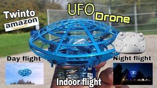 Twinto Mini UFO Drone from Amazon - Obstacle avoidance Crazy lights Full Review