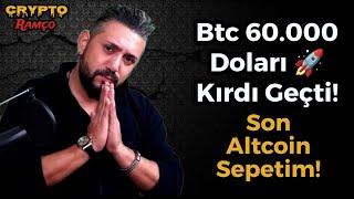 #Bitcoin Analiz - Bitcoin 60.000 doları kirdi Gecti Son Altcoin Sepetim Btc Teknik Analiz Forex