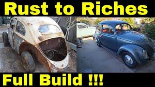 Full Build - 1954 VW Oval Window Beetle Restoration - Start to Finish - 40 minutes