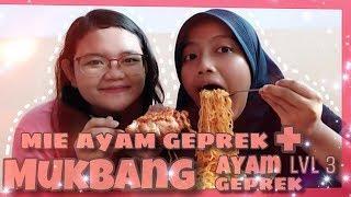 Mukbang Mie geprek+ayam geprek  sekar mayang