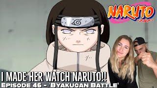 HINATA VS NEJI - BATTLE OF THE HYUGAS EPIC FIGHT Girlfriends Reaction Naruto Episode 46