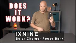 IXNINE solar battery power pack review is it good for travel?