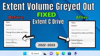 FIX Extend Volume Option Greyed Out In Windows 1011  Extend C Drive