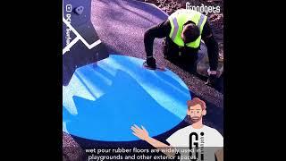 This company installs wet pour #gigadgets #wetpour #satisfyingvideos #oddlysatisfying #surface