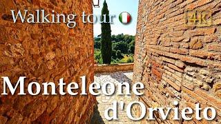 Monteleone dOrvieto Umbria Italy【Walking Tour】History in Subtitles - 4K