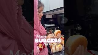 Burger for KIDS  #ashortaday #youtubeshorts #cooking #burger #inlaws