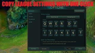 How To Copy League Settings With One Click