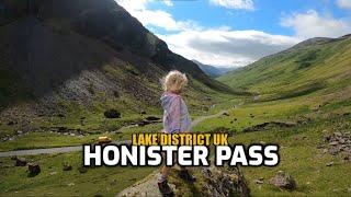 Driving through Honister pass  lake district uk