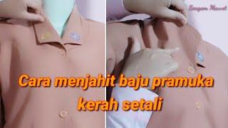 Menjahit baju Pramuka putri kerah setaliMenjahit baju seragam Pramuka putri sma