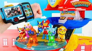 Paw Patrol Toy Learning Video for Kids - Mighty Pups vs Battle Robot
