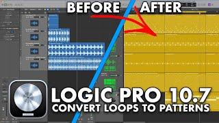 Logic Pro 10.7 - Convert Audio Loops to Pattern Regions Loop Slicing