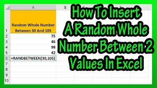 How To Enter A Random Number Between 2 Values In Excel Explained - How To Use RANDBETWEEN Function
