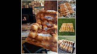 Red Fox real fur blanket how to make July 22 2021