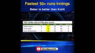 #babarazam is better than #kohli in fastest fifties