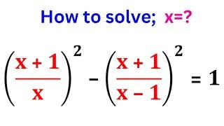 A nice Math Olympiad Algebra Equation. Can you dare solve this ? Find the Value of x ?