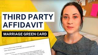 SAMPLE THIRD PARTY AFFIDAVIT  Bonafide Marriage Evidence for Marriage Green Card