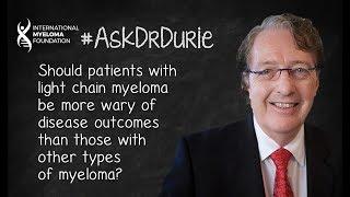 Should patients with light chain myeloma be more wary of disease outcomes?