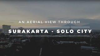 Surakarta Solo City from Drone Central Java Indonesia
