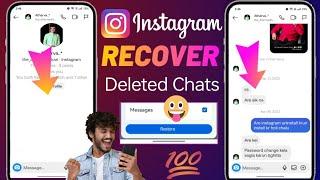 How to recover deleted Chats on Instagram 2024  Instagram par delete chat wapas kaise laye 2024