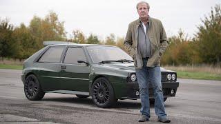 Jeremy Clarkson with the updated Lancia Delta Integrale  The Grand Tour