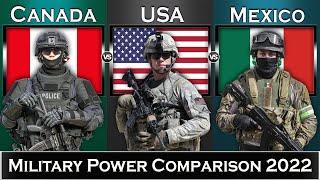 Canada vs United States USA vs Mexico Military Power Comparison 2022