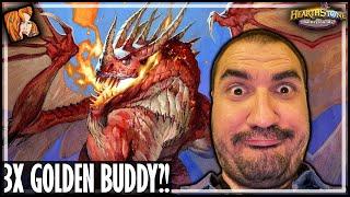 TRIPLE GOLDEN BUDDY ALEXSTRASZA? - Hearthstone Battlegrounds