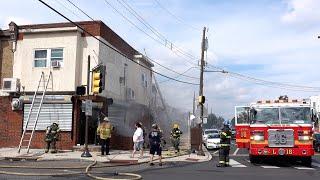 Philadelphia Fire Department Working Building Fire - On Scene - Aramingo Ave & Somerset St