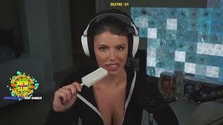 Adriana Chechik sucking a popsicle