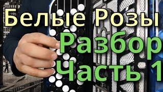 БЕЛЫЕ РОЗЫ - На Баяне Разбор Часть 1  Ласковый Май