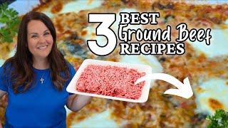 3 GROUND BEEF recipes YOU will WANT on repeat  QUICK & EASY recipes