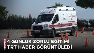 Ambulans şoförlerinin zorlu eğitimi