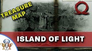 God of War Treasure Map - Island of Light - Map and Dig Spot Locations